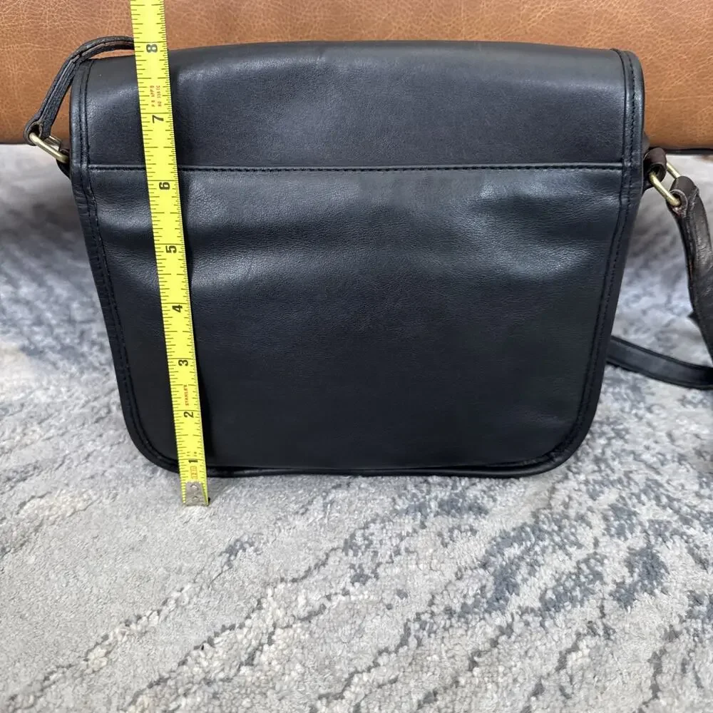 Vintage Coach Town Bag Glovetanned Leather Faded Black Faded Navy 4090 Read Q